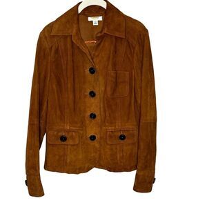 Talbots Brown Leather Jacket